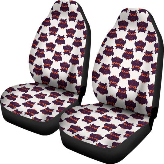 Halloween Owl Pattern Print Universal Fit Car Seat Covers