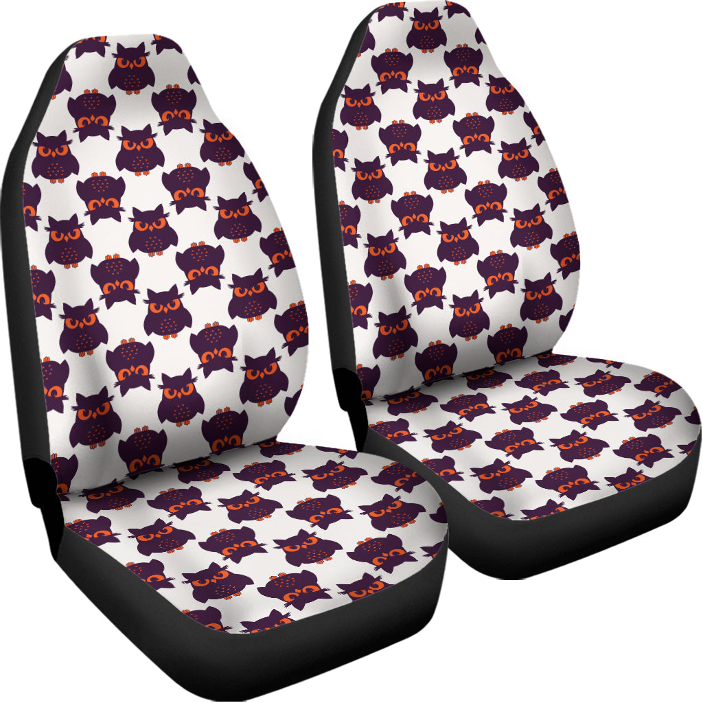 Halloween Owl Pattern Print Universal Fit Car Seat Covers