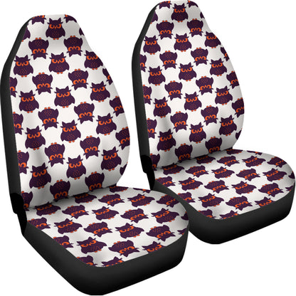 Halloween Owl Pattern Print Universal Fit Car Seat Covers