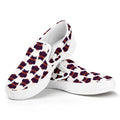 Halloween Owl Pattern Print White Slip On Sneakers
