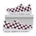 Halloween Owl Pattern Print White Running Shoes