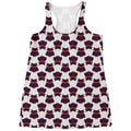 Halloween Owl Pattern Print Women's Racerback Tank Top