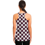 Halloween Owl Pattern Print Women's Racerback Tank Top