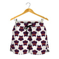 Halloween Owl Pattern Print Women's Shorts