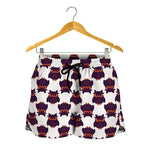 Halloween Owl Pattern Print Women's Shorts