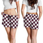 Halloween Owl Pattern Print Women's Shorts