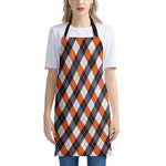 Halloween Party Argyle Pattern Print Apron