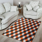 Halloween Party Argyle Pattern Print Area Rug