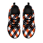 Halloween Party Argyle Pattern Print Black Sneakers