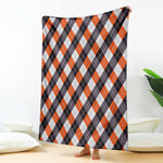 Halloween Party Argyle Pattern Print Blanket