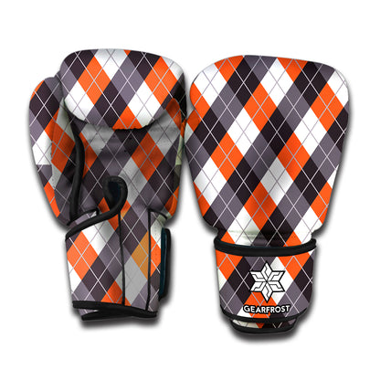 Halloween Party Argyle Pattern Print Boxing Gloves