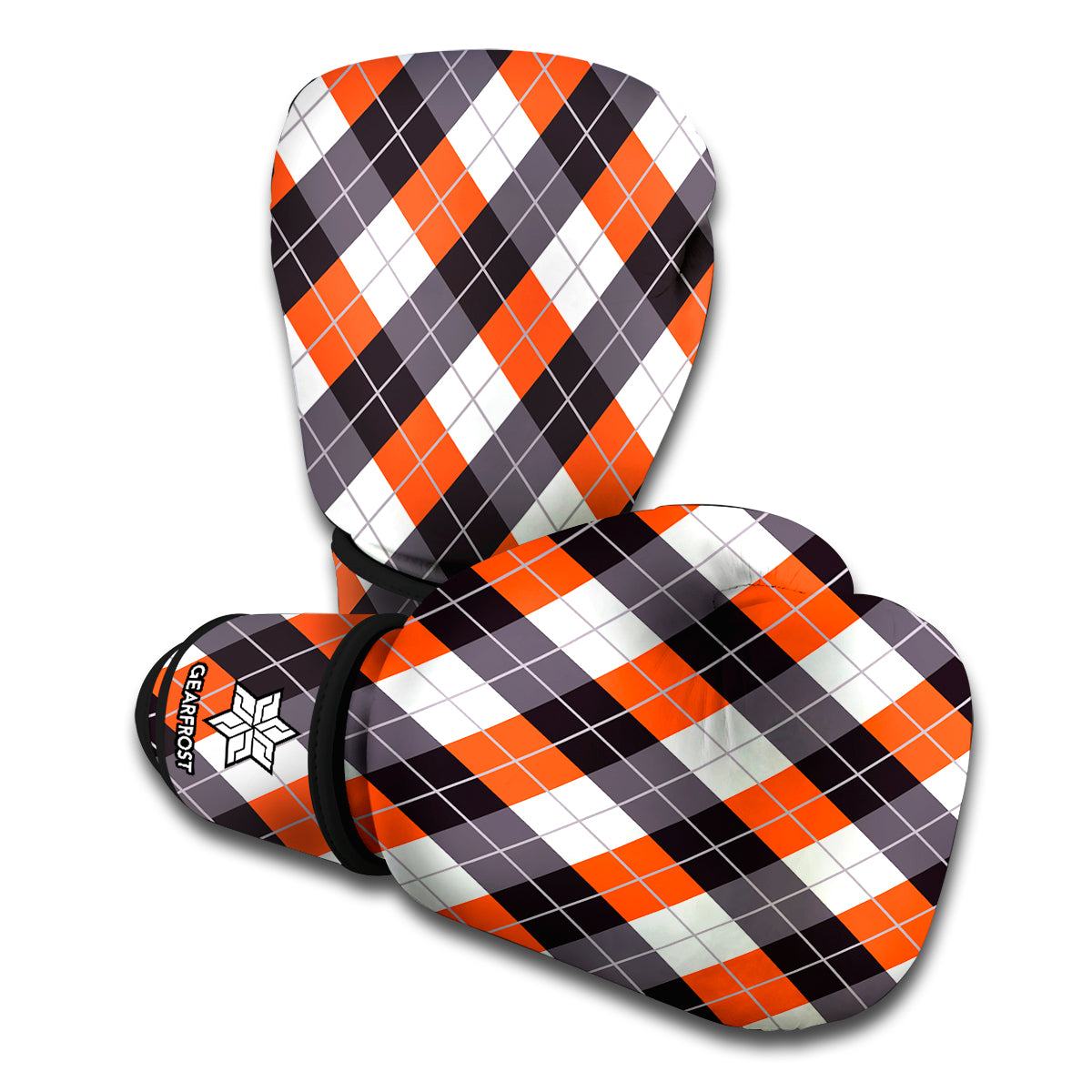 Halloween Party Argyle Pattern Print Boxing Gloves