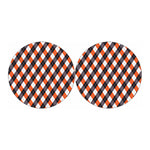 Halloween Party Argyle Pattern Print Car Coasters