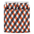 Halloween Party Argyle Pattern Print Duvet Cover Bedding Set