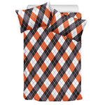 Halloween Party Argyle Pattern Print Duvet Cover Bedding Set