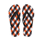 Halloween Party Argyle Pattern Print Flip Flops