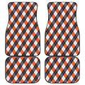 Halloween Party Argyle Pattern Print Front and Back Car Floor Mats