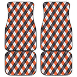 Halloween Party Argyle Pattern Print Front and Back Car Floor Mats