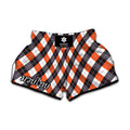 Halloween Party Argyle Pattern Print Muay Thai Boxing Shorts