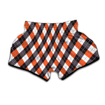 Halloween Party Argyle Pattern Print Muay Thai Boxing Shorts