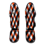 Halloween Party Argyle Pattern Print Muay Thai Shin Guard