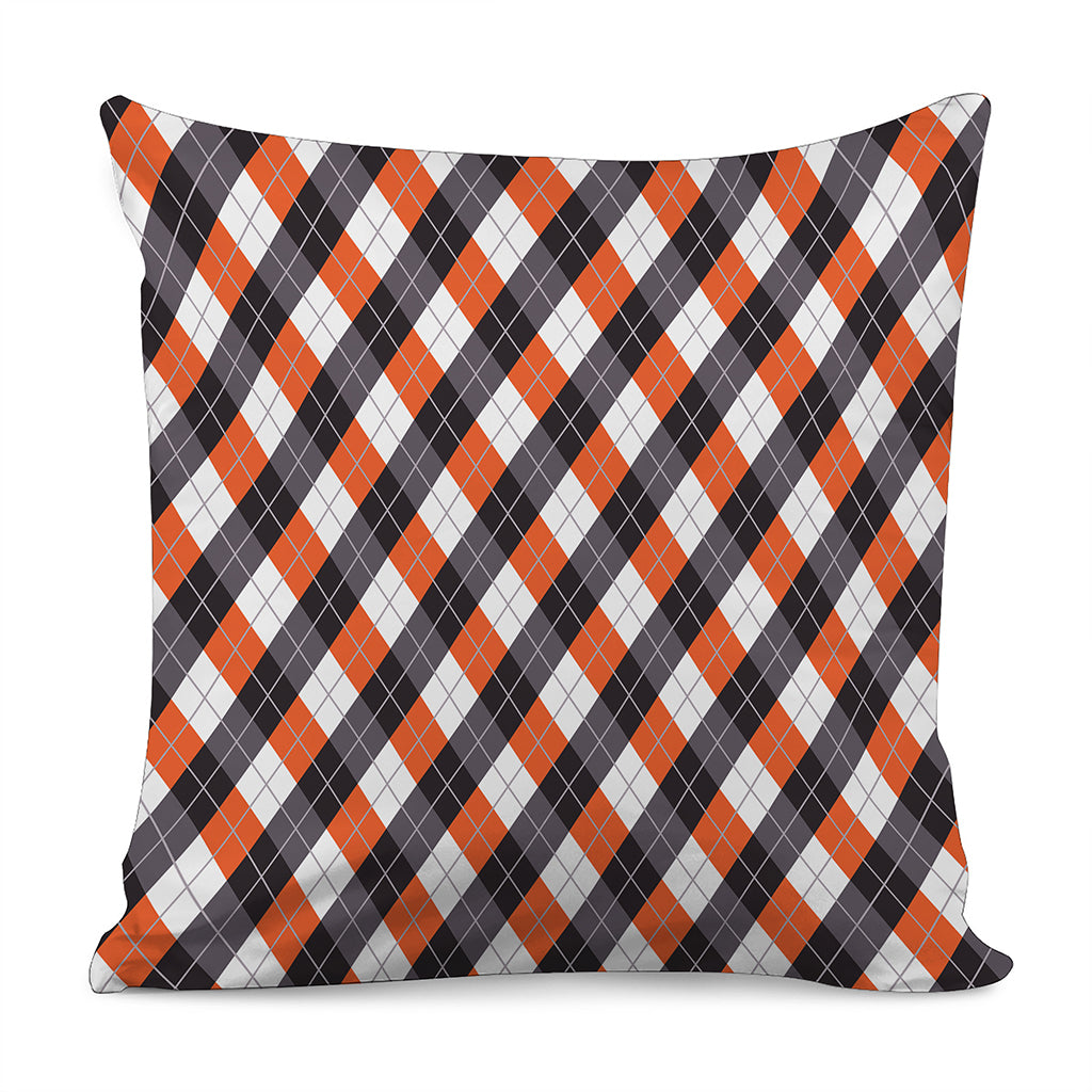 Halloween Party Argyle Pattern Print Pillow Cover
