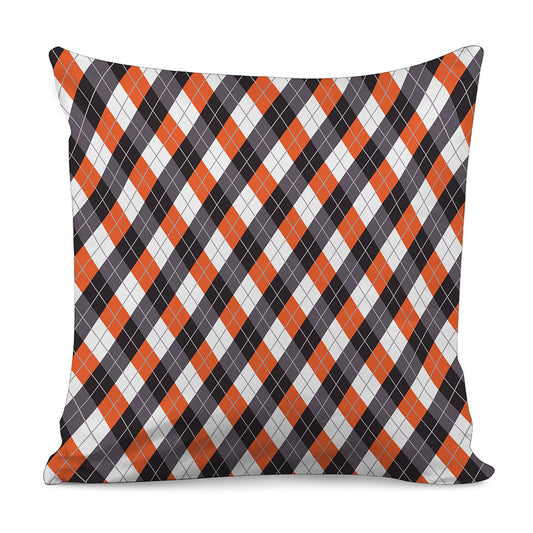 Halloween Party Argyle Pattern Print Pillow Cover