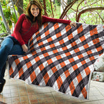 Halloween Party Argyle Pattern Print Quilt