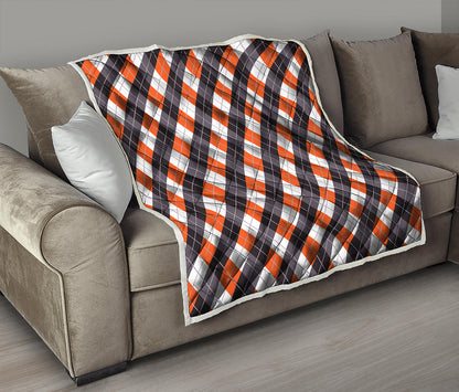 Halloween Party Argyle Pattern Print Quilt
