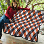 Halloween Party Argyle Pattern Print Quilt