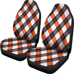 Halloween Party Argyle Pattern Print Universal Fit Car Seat Covers