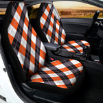 Halloween Party Argyle Pattern Print Universal Fit Car Seat Covers
