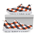 Halloween Party Argyle Pattern Print White Running Shoes