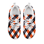 Halloween Party Argyle Pattern Print White Sneakers