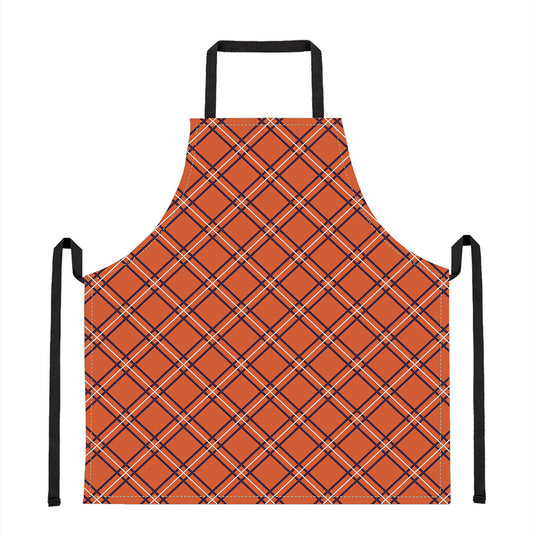 Halloween Plaid Pattern Print Apron