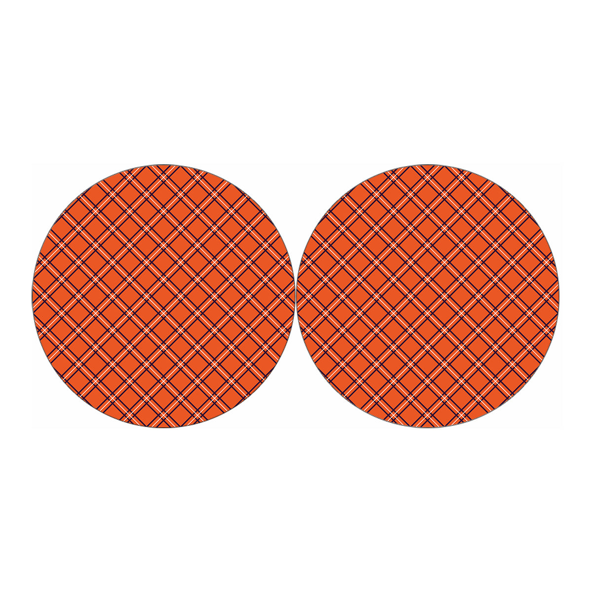 Halloween Plaid Pattern Print Car Coasters