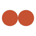 Halloween Plaid Pattern Print Car Coasters