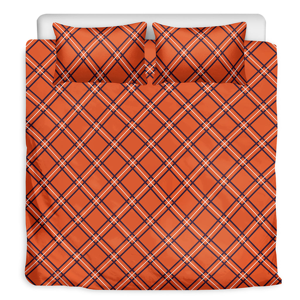 Halloween Plaid Pattern Print Duvet Cover Bedding Set