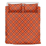 Halloween Plaid Pattern Print Duvet Cover Bedding Set