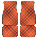 Halloween Plaid Pattern Print Front and Back Car Floor Mats