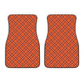 Halloween Plaid Pattern Print Front Car Floor Mats