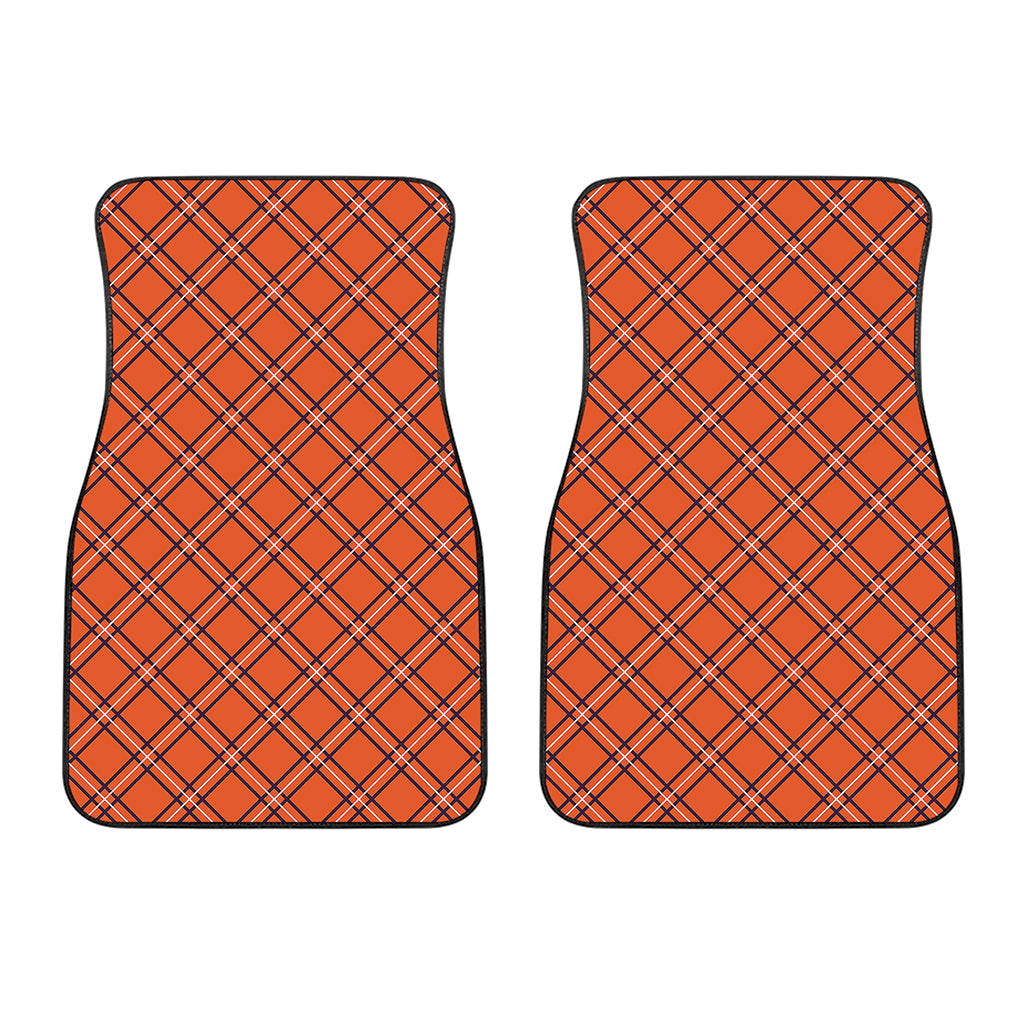 Halloween Plaid Pattern Print Front Car Floor Mats