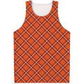Halloween Plaid Pattern Print Men's Tank Top