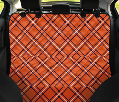 Halloween Plaid Pattern Print Pet Car Back Seat Cover