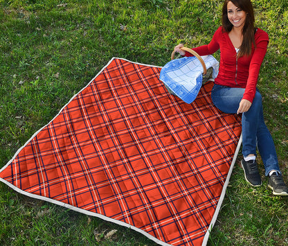 Halloween Plaid Pattern Print Quilt