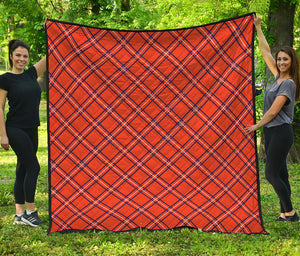 Halloween Plaid Pattern Print Quilt