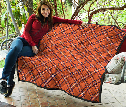 Halloween Plaid Pattern Print Quilt