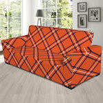 Halloween Plaid Pattern Print Sofa Slipcover