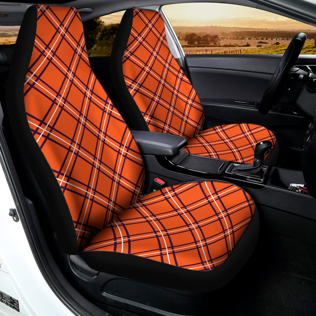 Halloween Plaid Pattern Print Universal Fit Car Seat Covers
