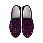 Halloween Plus And Cross Pattern Print Black Slip On Shoes